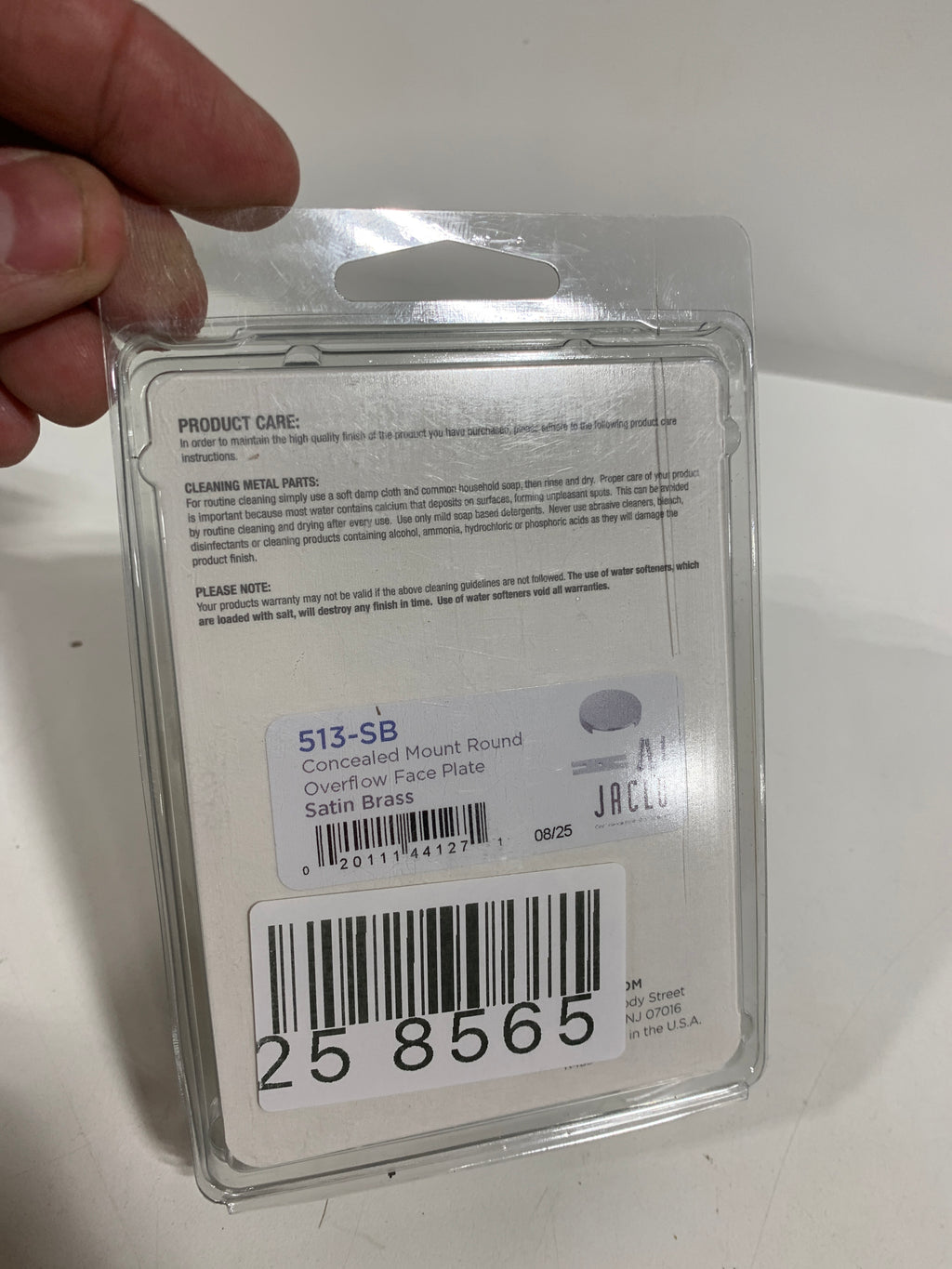 Jaclo 513-SB Round Overflow Faceplate with Concealed Mount - *Plumbing