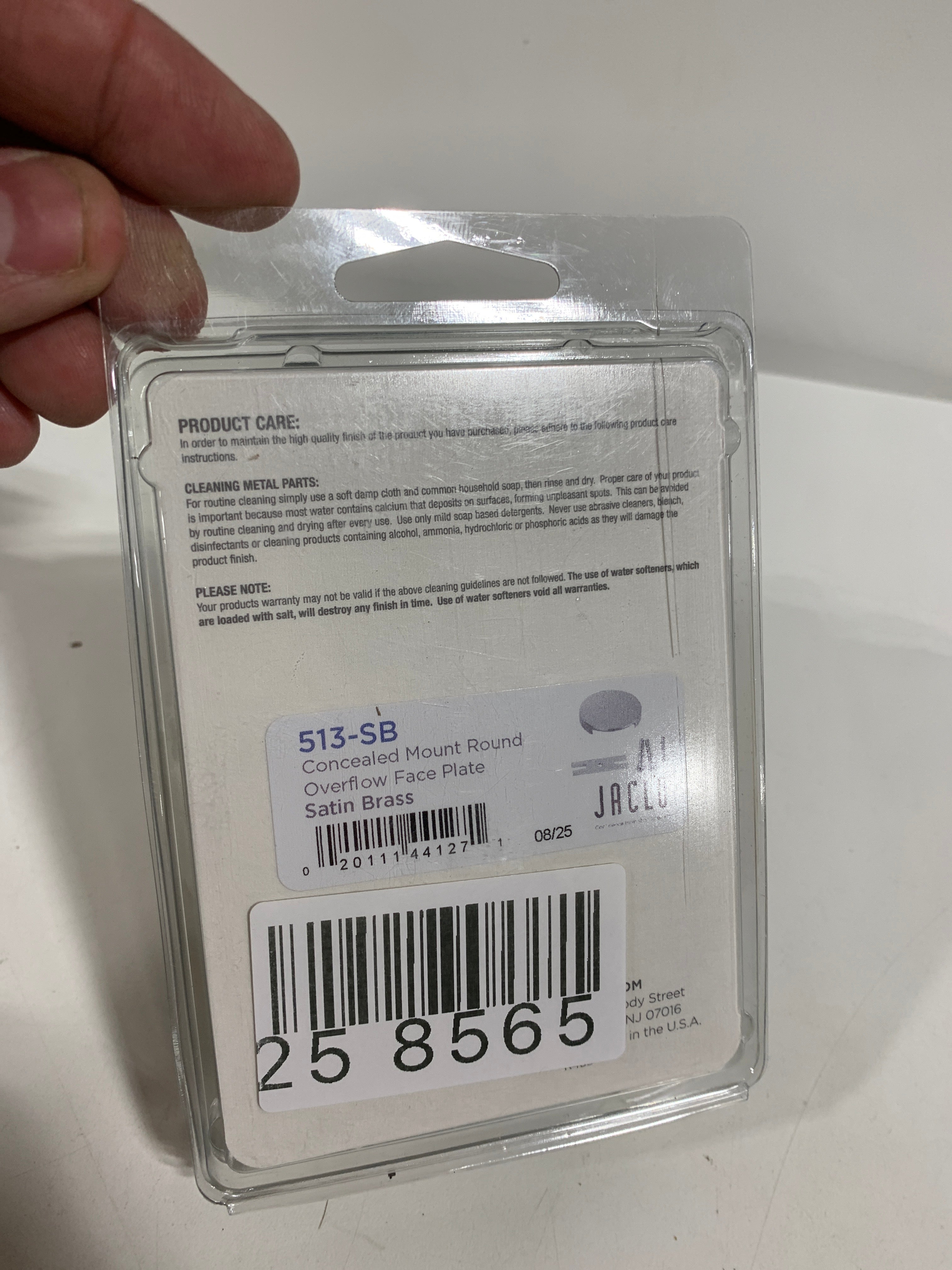 Jaclo 513-SB Round Overflow Faceplate with Concealed Mount - *Plumbing