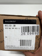 Baldwin K012.IDM Tulip K012 Non-Turning One-Sided Dummy Door Knob Set with 5078 Trim from the Estate Collection Non-Lacquered Brass Door Hardware Door