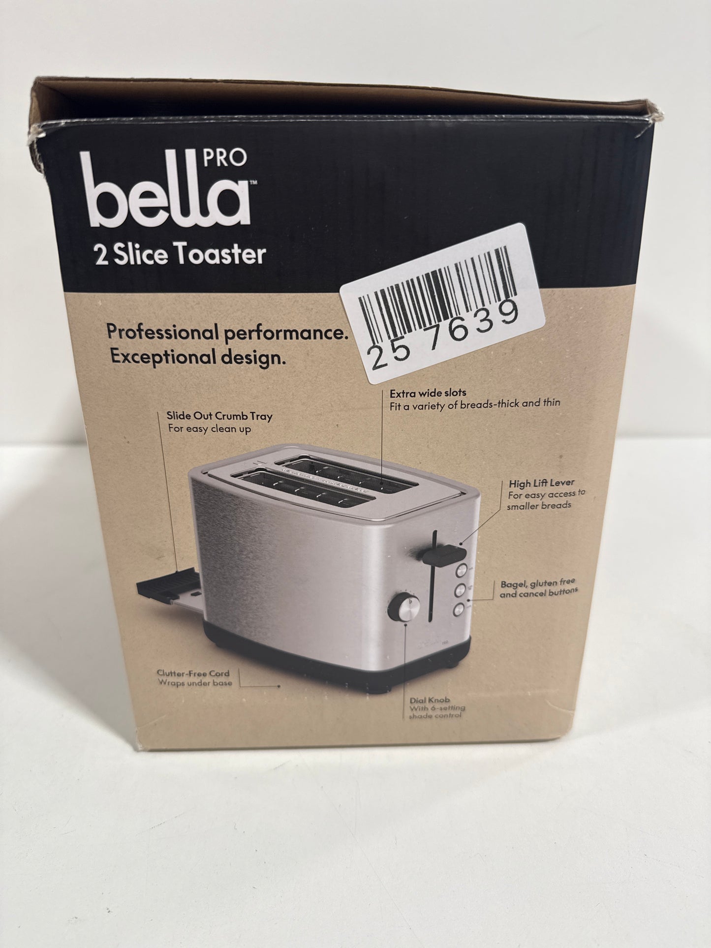 Bella PRO - 2-Slice Toaster with Extra Wide Slots - Stainless Steel