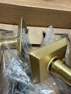 Scratch Emtek Freestone Non-Turning Two-Sided Dummy Door Lever Set with Quincy Rose from the Urban Modern Collection