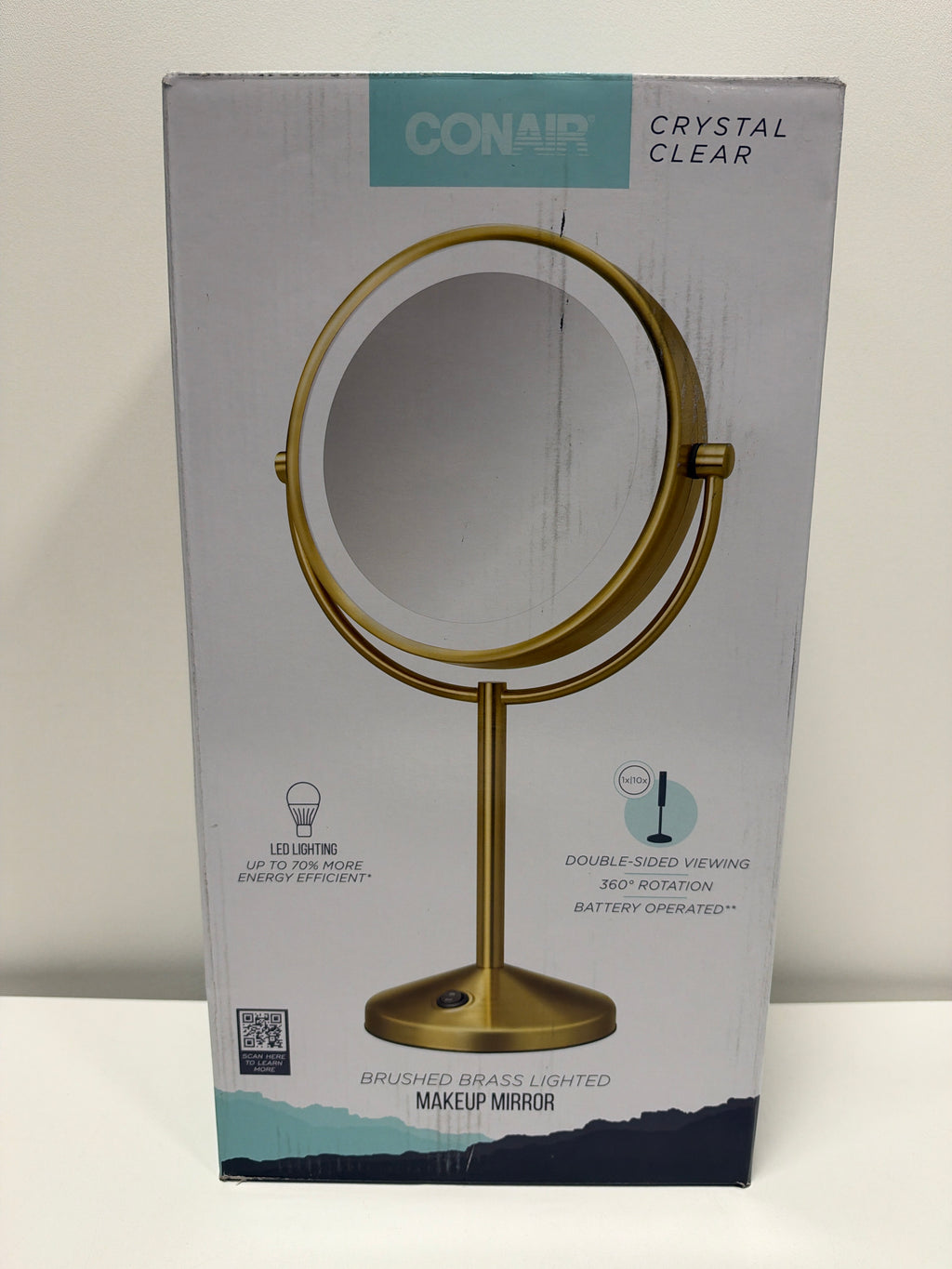 Conair Brushed Brass Lighted Makeup Mirror