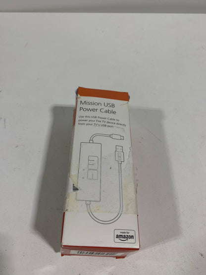 Amazon - Made for Amazon, USB Power Cable for Fire TV Stick (Eliminates the Need for AC Adapter) - Black