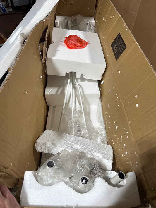 Bent Elegant Lighting Rohan 54 Inch 6 Light Chandelier Rohan - LD5056D54WH - Transitional