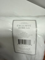 Exclusive Home Sateen Kids Twill Woven Room Darkening Blackout Grommet Top Curtain Panel Pair 52 X84 Winter White