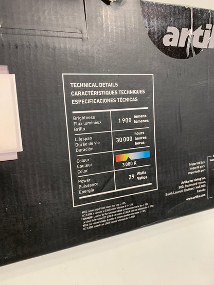 Artika Subway LED Integrated 27-Inch 3-Section Vanity Brushed Nickel