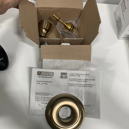 Delta Trinsic Three Function Diverter Valve Trim Less Rough-In Valve - Two Independent Positions, One Shared Position