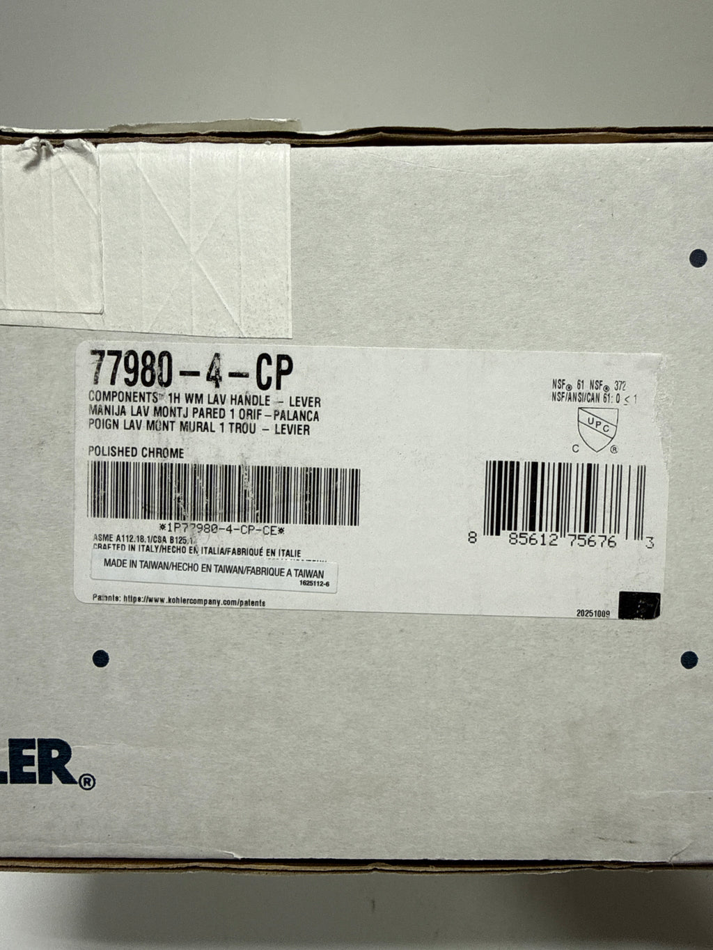 KOHLER Components Wall-mount Bathroom Sink Faucet Handle