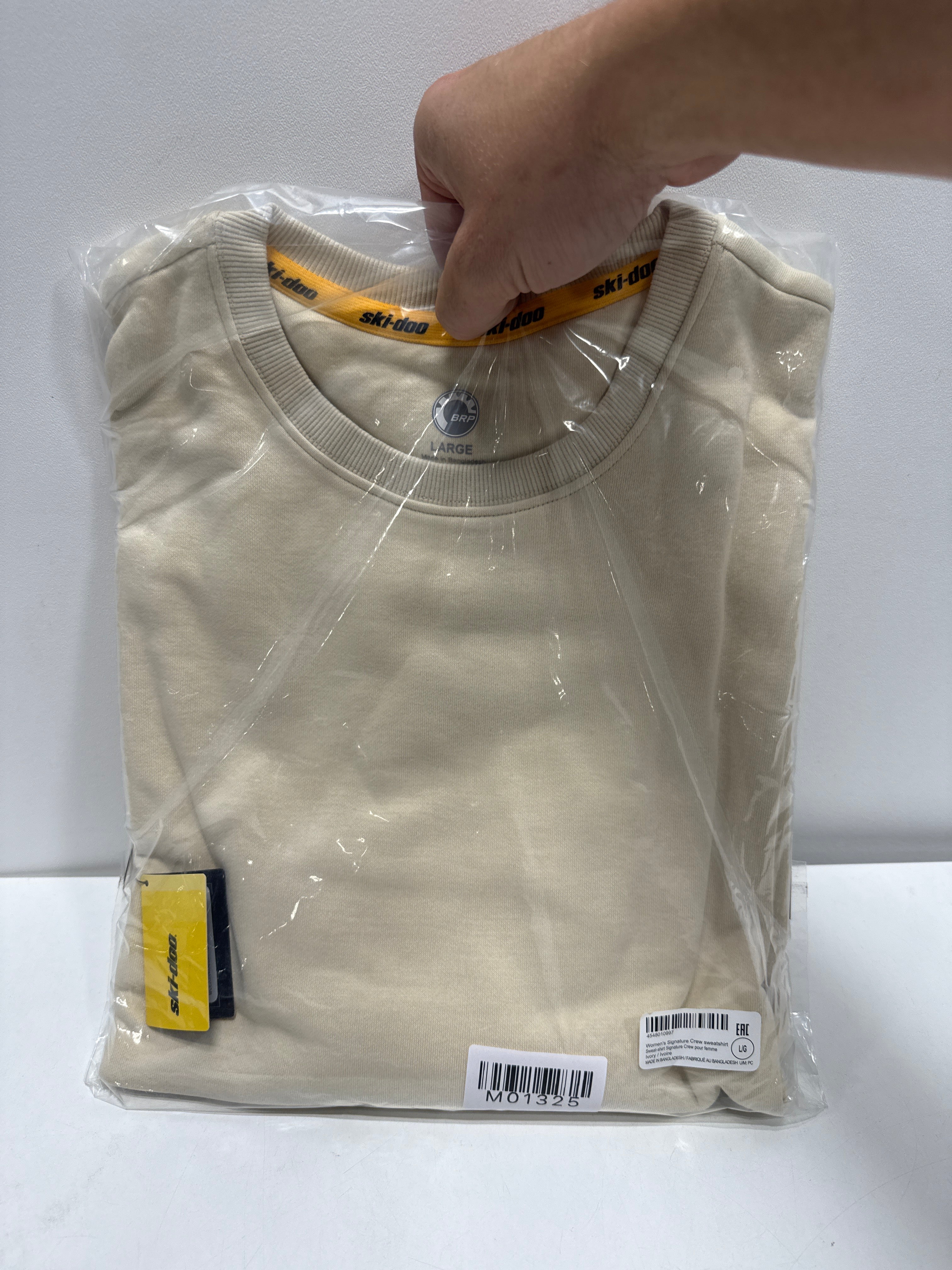 Ski-Doo Signature Crew Women's Sweatshirt Tan Large