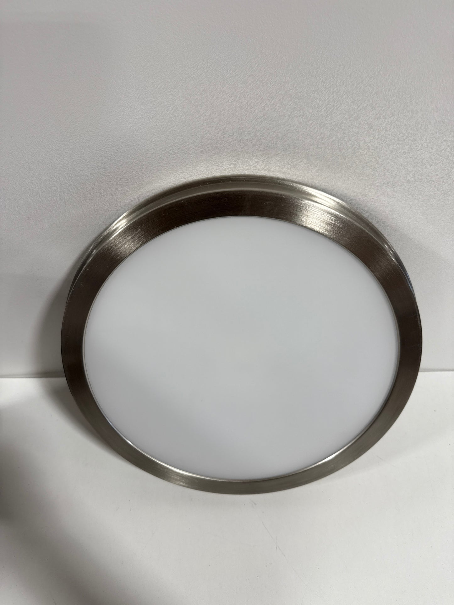 Energetic 14 Slim LED Flush Mount Light Fixture. Brushed Nickel