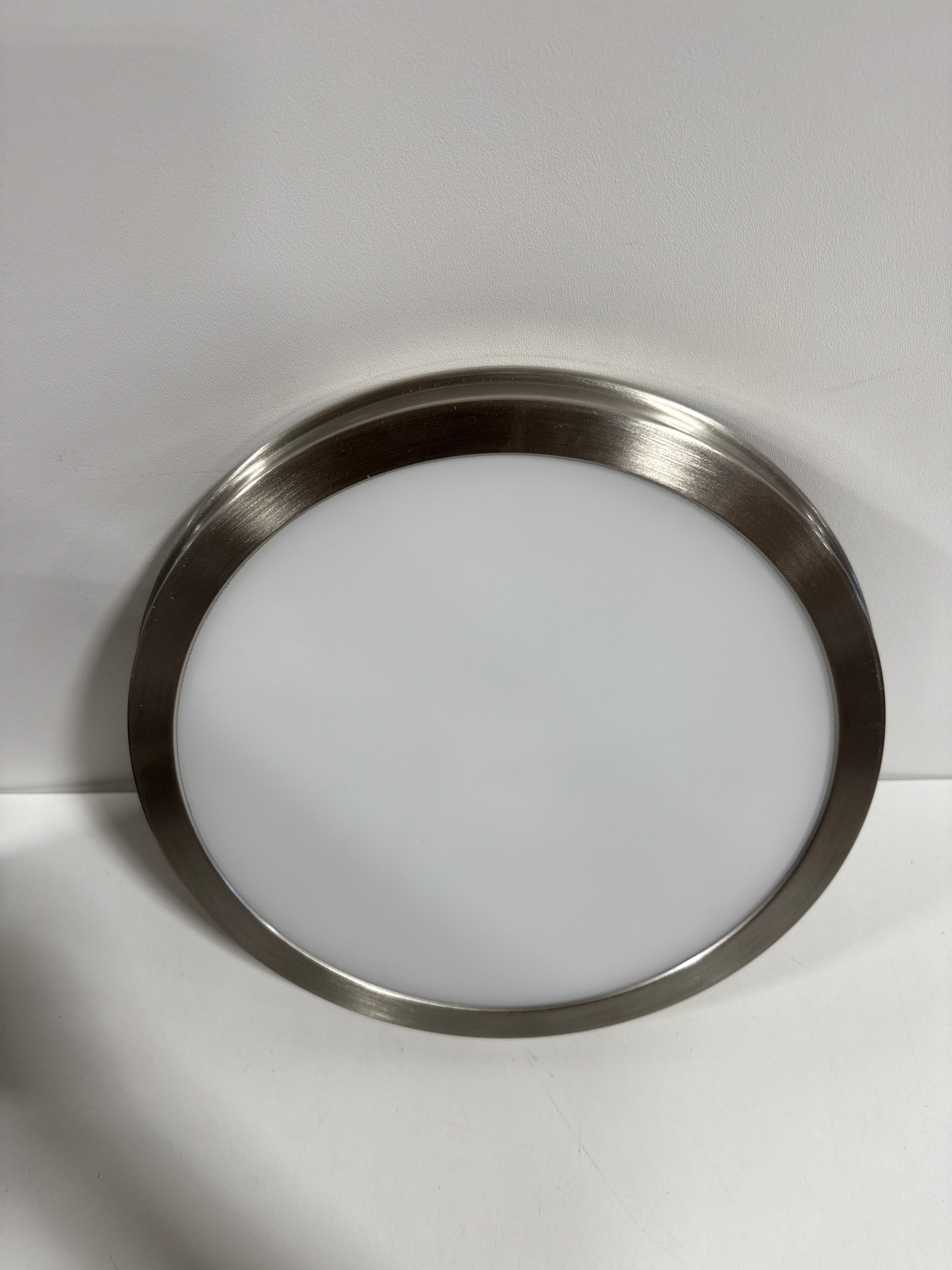 2 x Energetic 14 Slim LED Flush Mount Light Fixture. Brushed Nickel