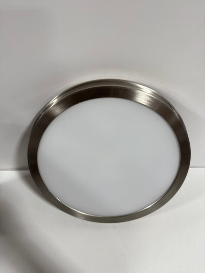 Energetic 14 Slim LED Flush Mount Light Fixture. Brushed Nickel