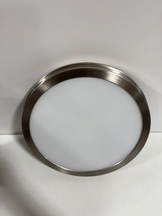 Energetic 14 Slim LED Flush Mount Light Fixture. Brushed Nickel