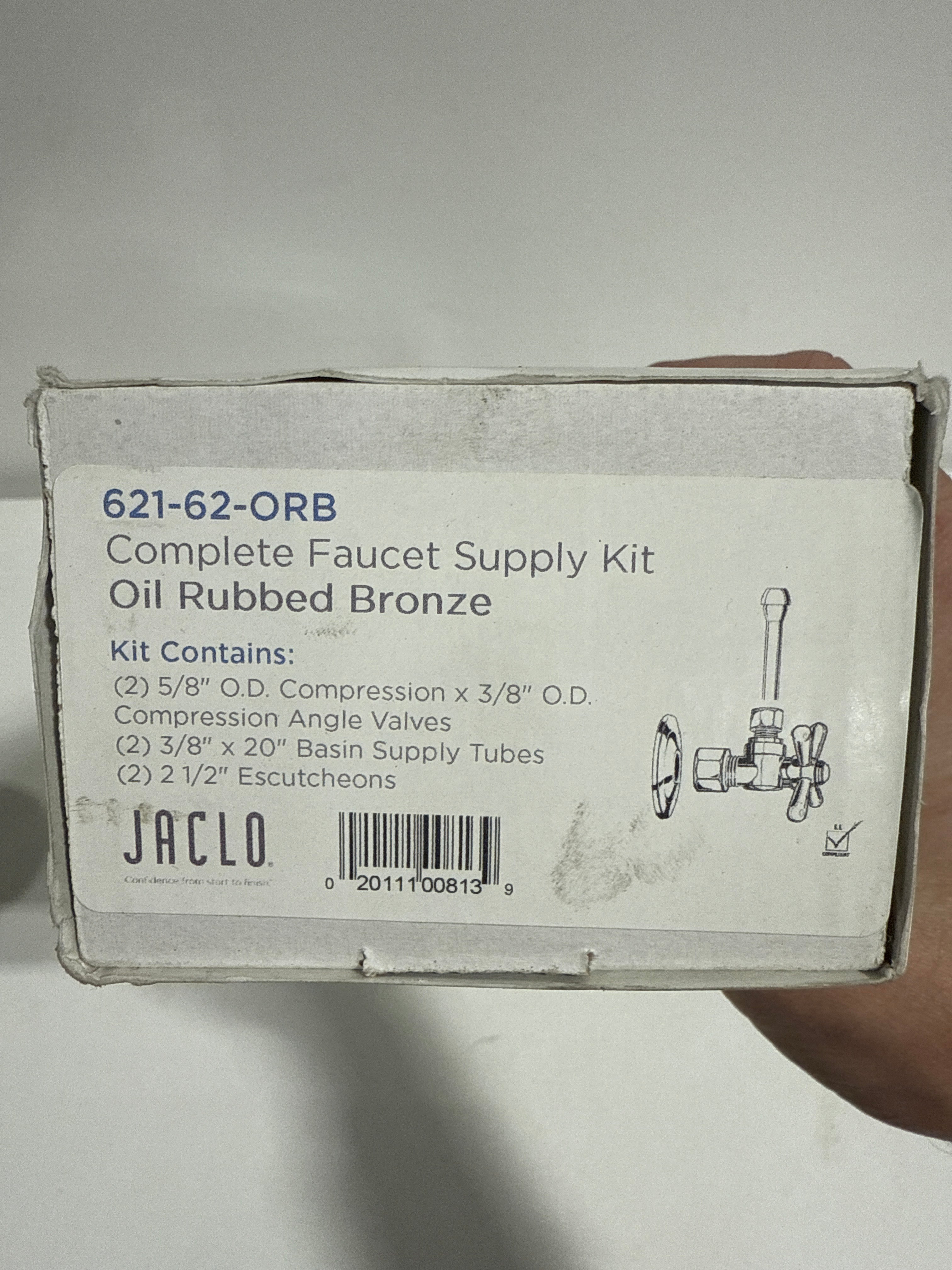 Jaclo 621-62-ORB 5/8’’ OD x 3/8’’ OD Faucet Supply Kit Oil Rubbed Bronze - *Plumbing