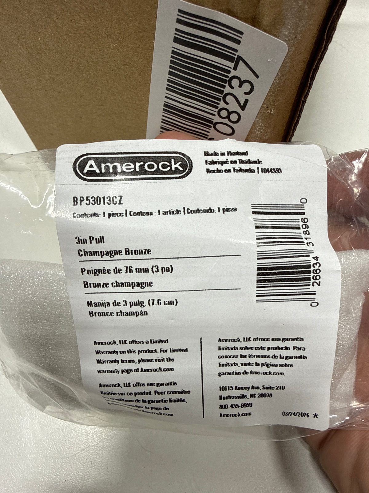 10 x Amerock BP53013 Granby 3 Inch Center to Center Handle Cabinet Pull Champagne Bronze Cabinet Hardware Pulls Handle