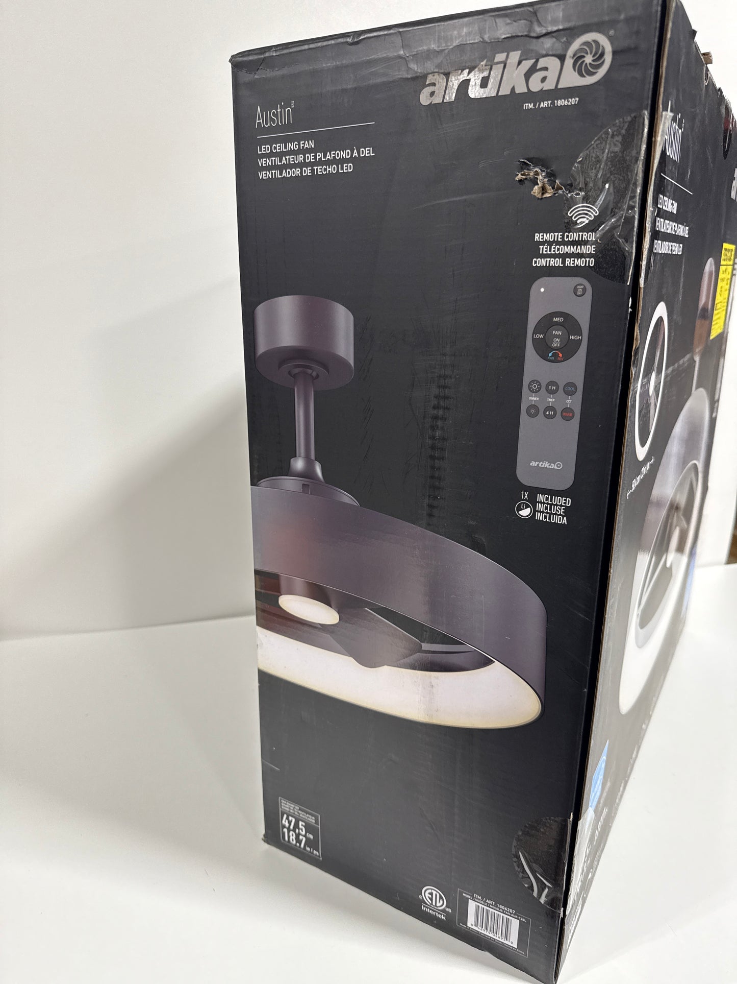 Artika Austin 23" LED Ceiling Fan Fandelier, 2000 Lumens LED Fandelier