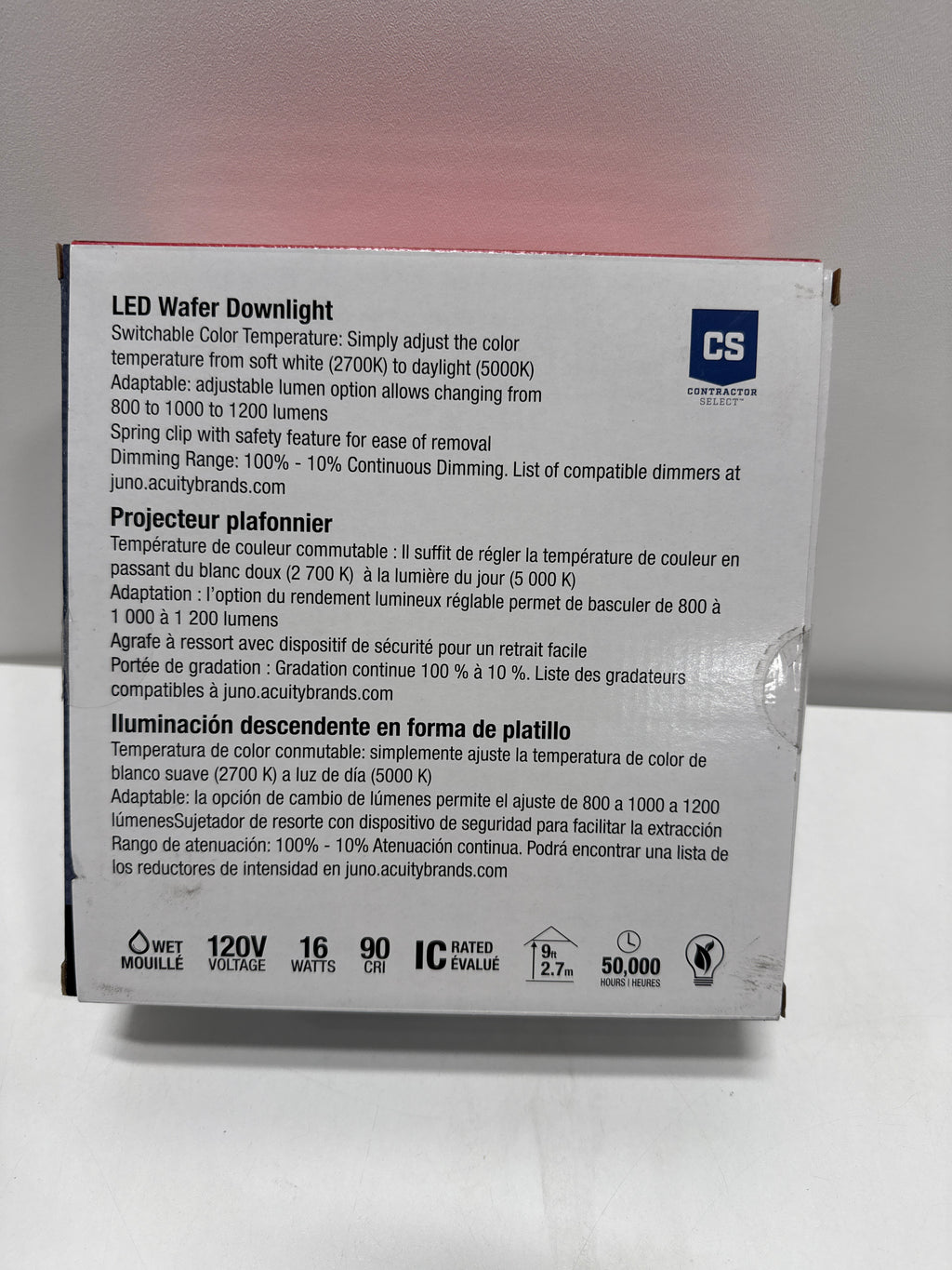 Juno Lighting Wf6 Dreg Sm Alo20 Sww5 90Cri M6 Contractor Select Wafer 6 Wide Switchable