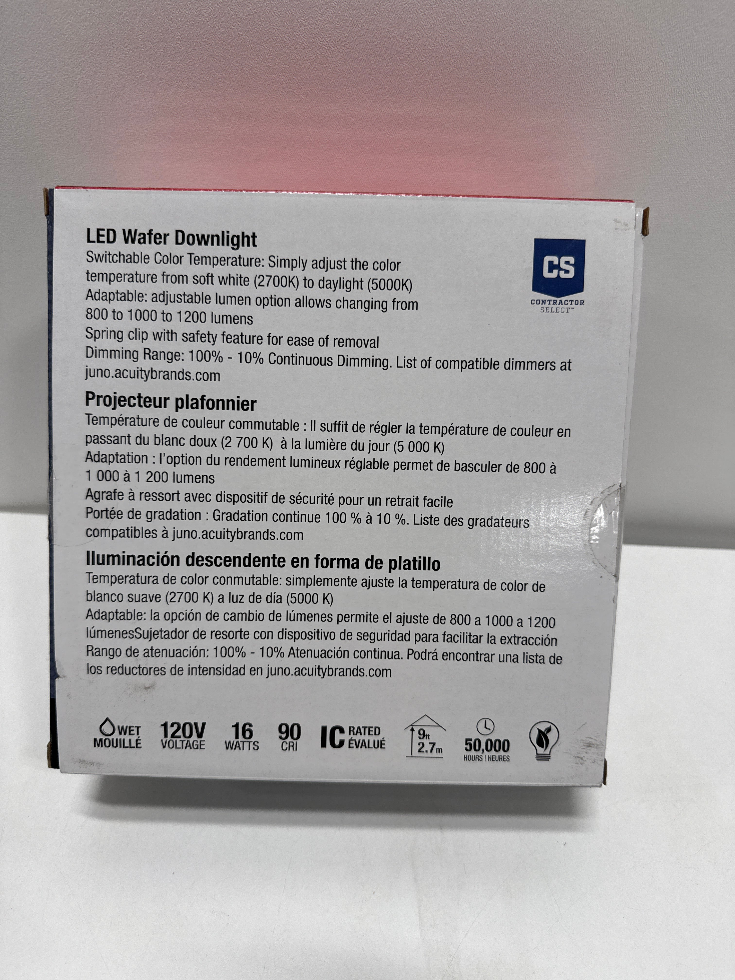 Juno Lighting Wf6 Dreg Sm Alo20 Sww5 90Cri M6 Contractor Select Wafer 6 Wide Switchable