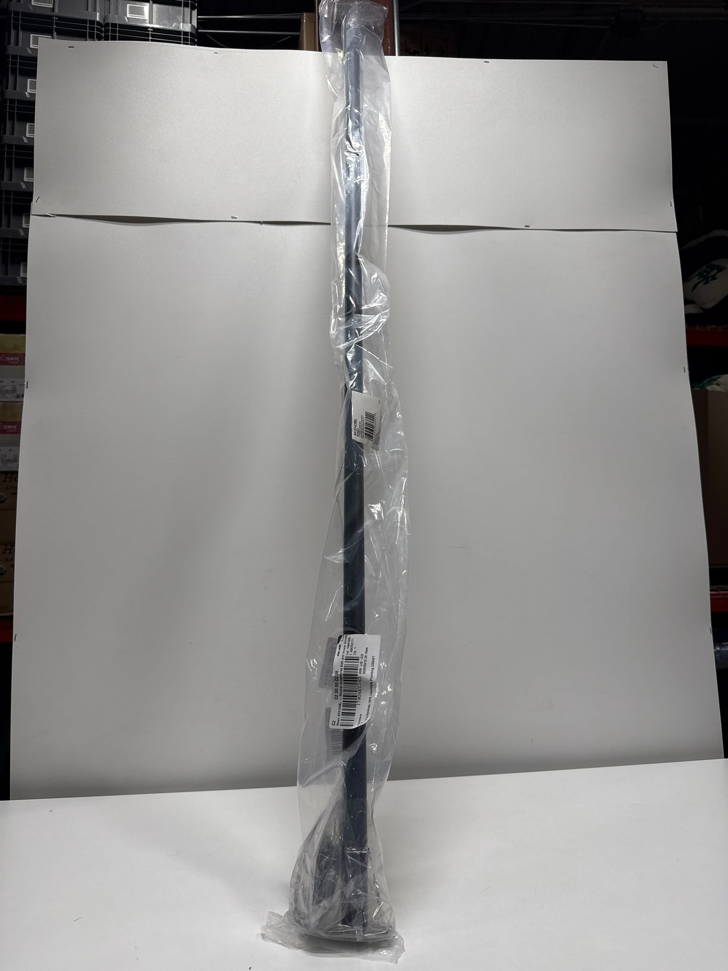 Moen Matte Black 60" Straight Fixed Shower Rod, SF2143BL