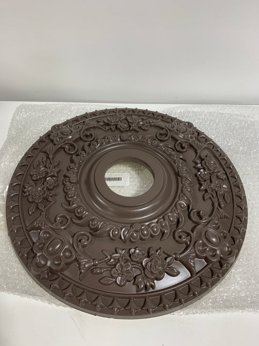 Ekena Millwork CM18ROSHF Rose Ceiling Medallion, 18"OD x 3 1/2"ID x 1 1/2"P, Hand-Painted Stone Hearth