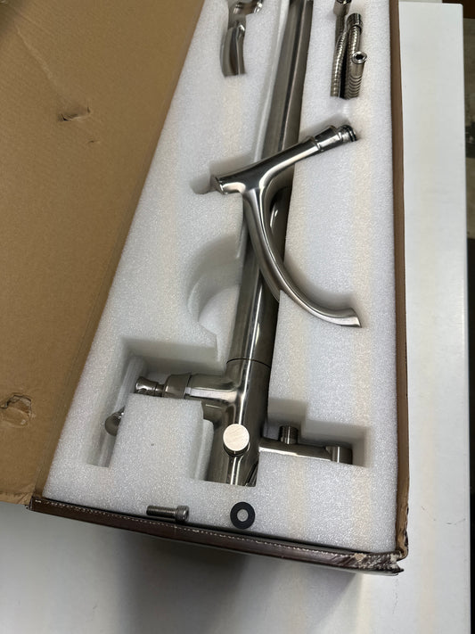 Used Signature Hardware Beasley Floor Mounted Tub Filler with Hand Shower - Less Rough-In Valve
