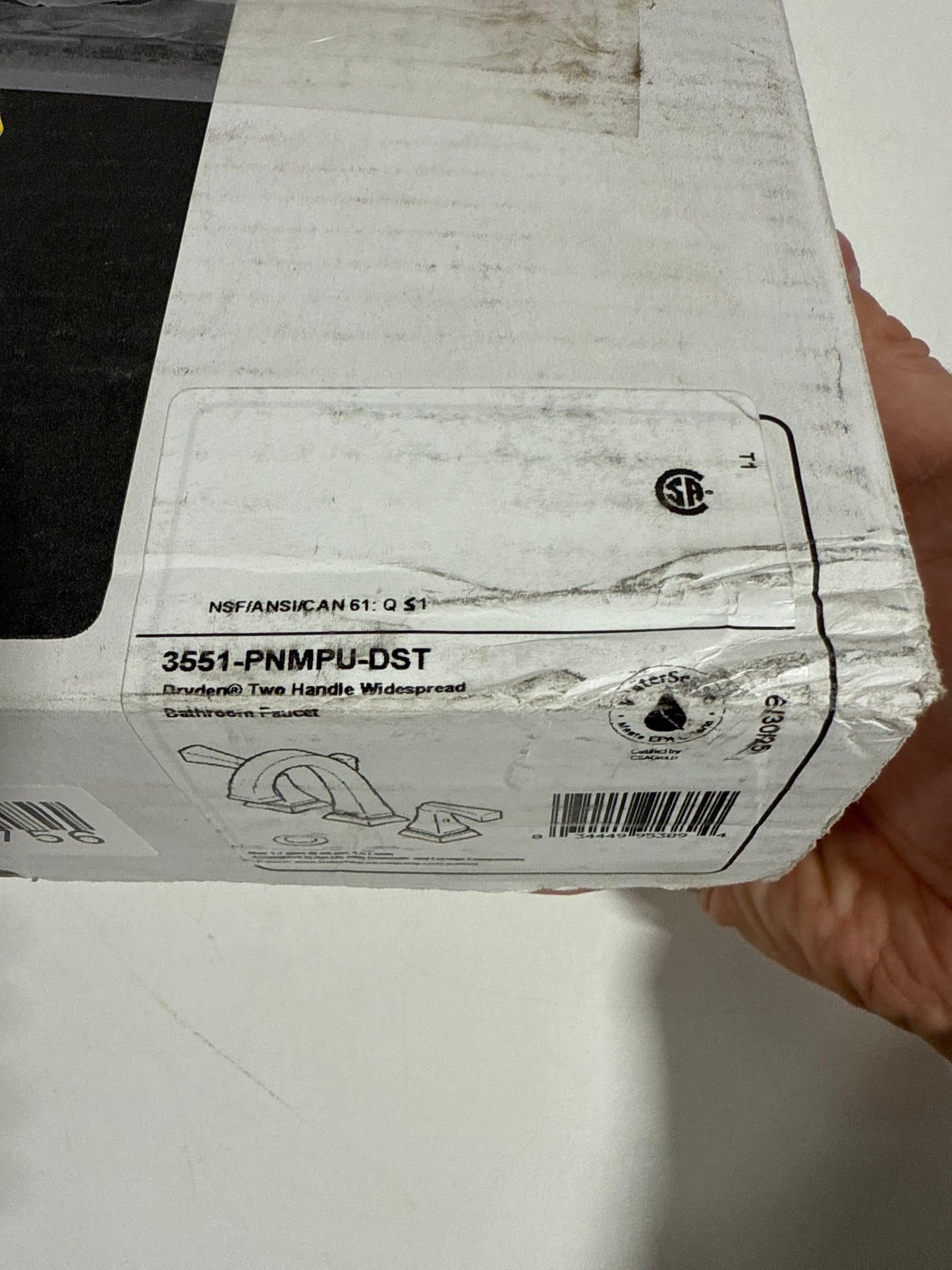 Less Handles - Delta 3551-MPU-DST Dryden 1.2 GPM Widespread Bathroom Faucet with Pop-up Drain Assembly Brilliance Polished Nickel