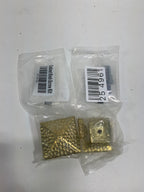 2 Emtek 86212 Square Dimpled 1-3/4 Inch Square Cabinet Knob Unlacquered Brass - *Tools Hardware & Misc