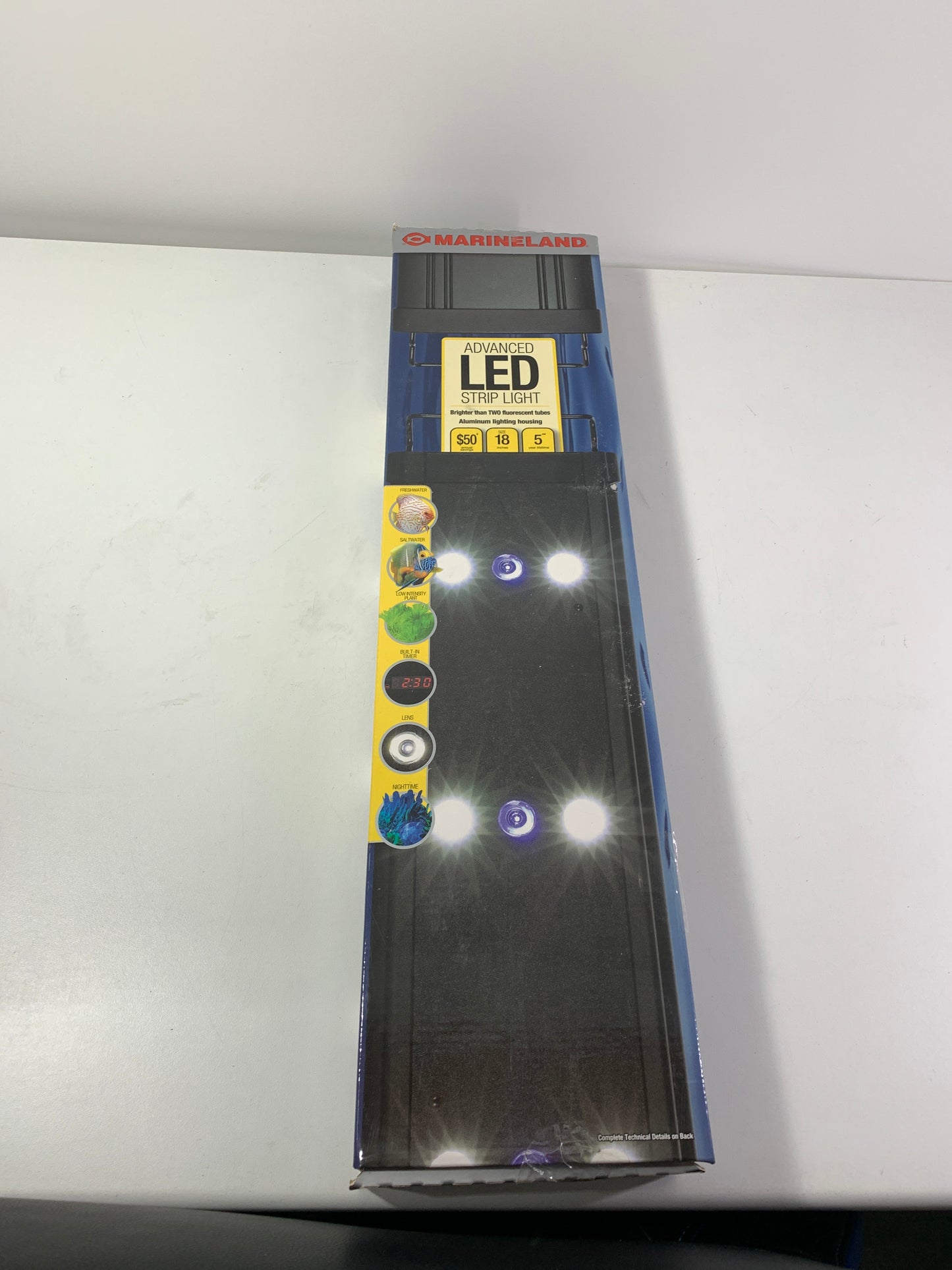 Marineland Advanced LED Aquarium Strip Light Bright Output, 18"