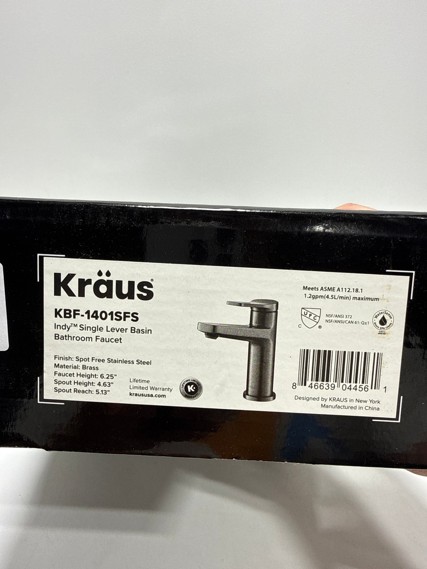 Scuff Indy Single Hole Single-Handle Basin Bathroom Faucet in Spot Free Stainless Steel