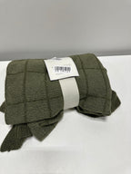 50’’x60’’ Windowpane Plaid with Ruffle Throw Blanket Green - Threshold™ Designed with Studio McGee - *Bedding