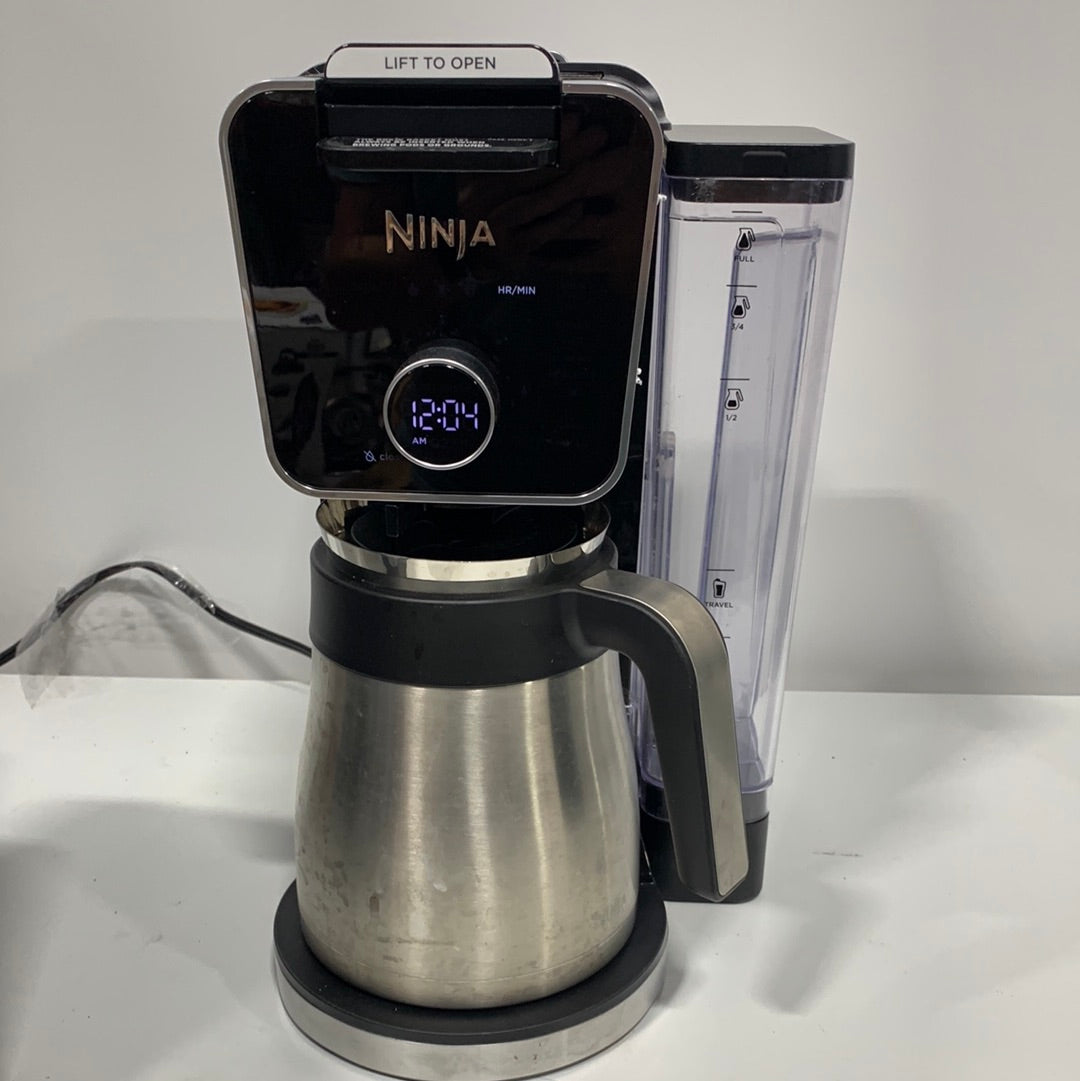 Used Ninja - DualBrew PRO 12-Cup Specialty Coffee System with K-Cup Compatibility, 4 Brew Styles, Hot Water System & Frother - Black/Silver