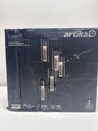 Artika Essence 29-Watts 5-Lights Matte Black Integrated LED Pendant Light with Bubble Glass Shade