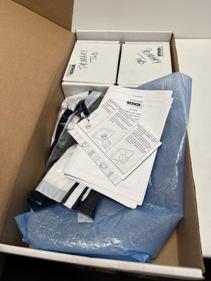 Kohler T14428-4-BL Purist Deck-Mount High-Flow Bath Faucet Trim with Lever Handles, Valve Not Included, Matte Black