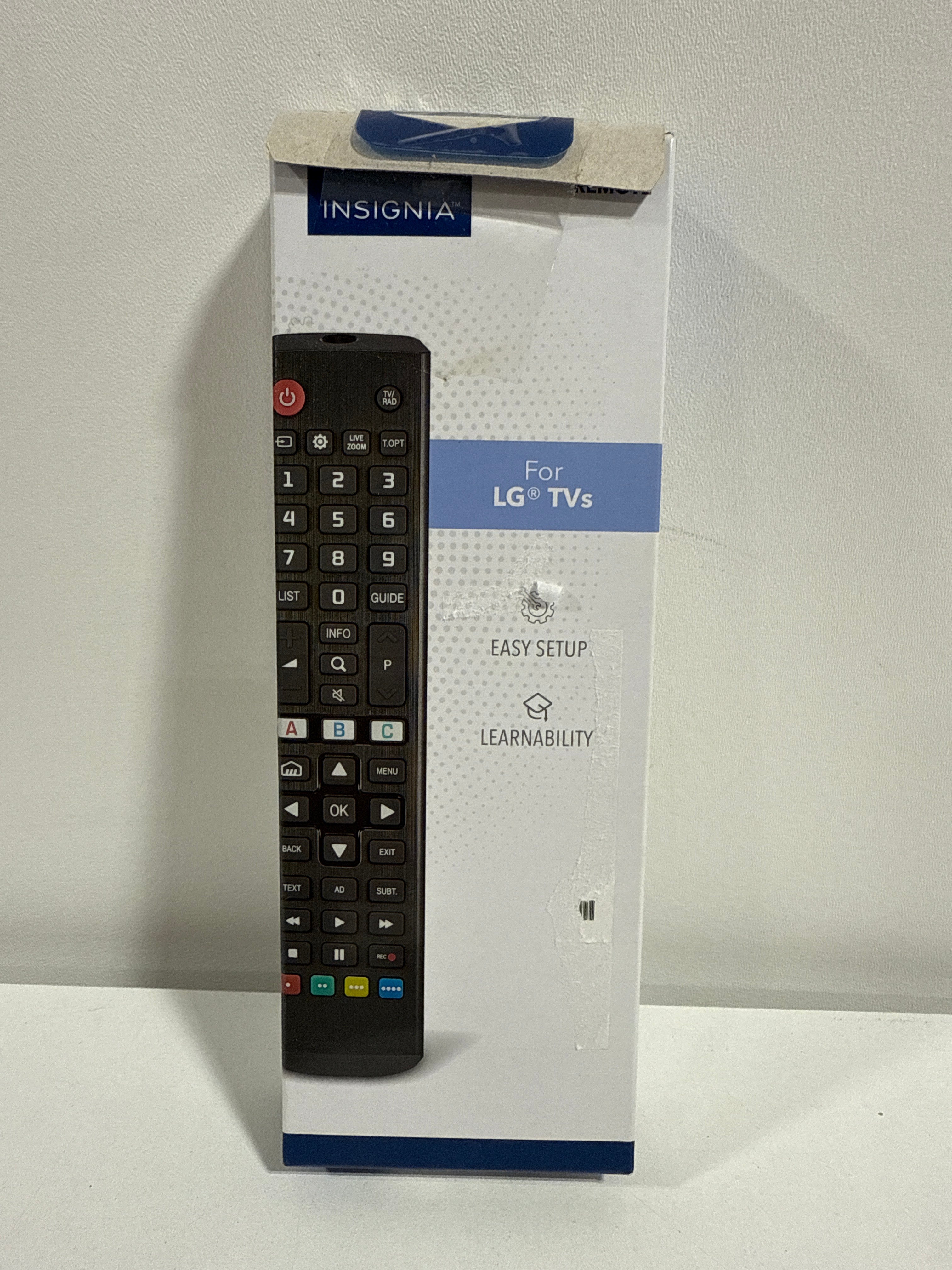 Insignia - Replacement Remote for LG TVs - Black - *TV & Home Theater