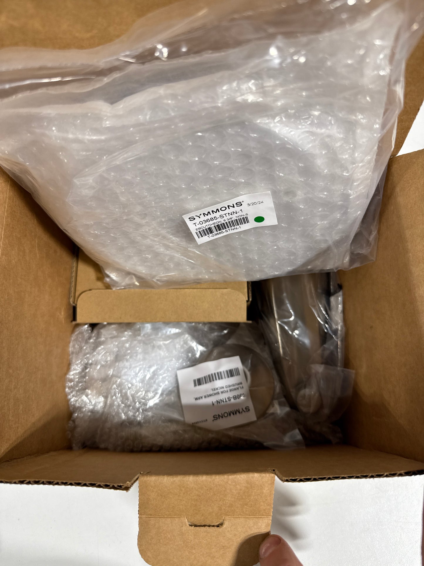 Symmons 679215TRM Identity HydroMersion Tub and Shower Trim Package with 1.5 GPM Multi Function Shower Head Satin Nickel