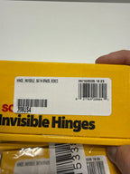 4 x SOSS 2084 5/8 X 2-3/4 Medium Duty Invisible Hinge for 1 Doors Satin Brass Finish