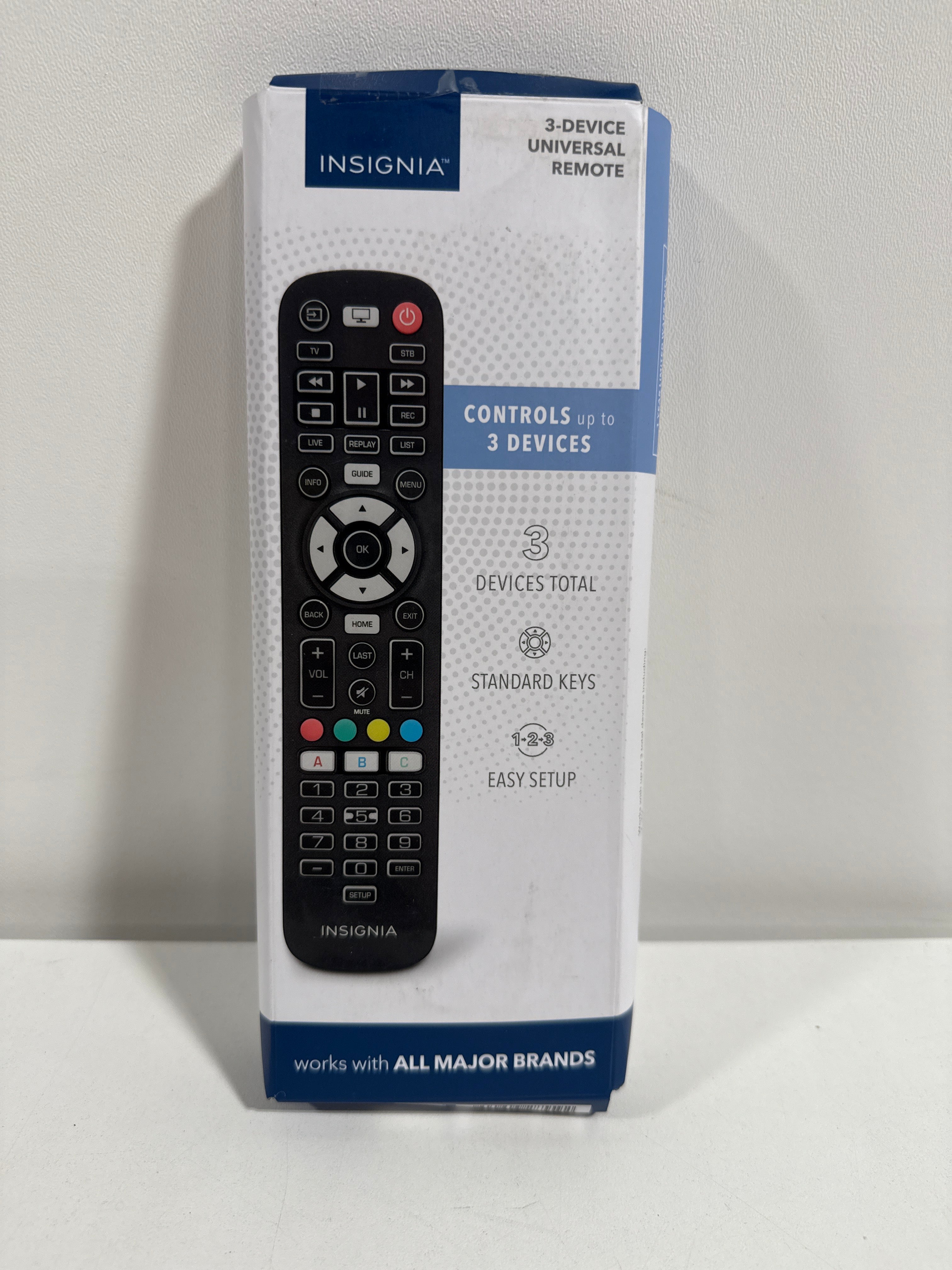 Insignia - 3-Device Universal Remote - Black - *TV & Home Theater