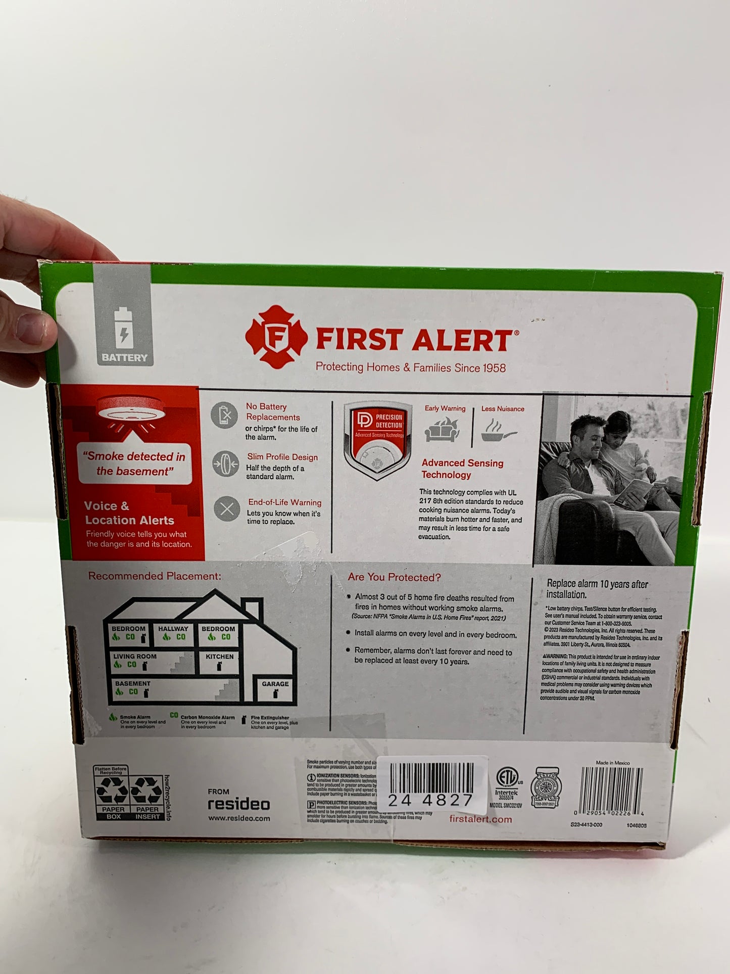 First Alert Precision Detection 10-Year Smoke and Carbon Monoxide Alarm 2 Pack