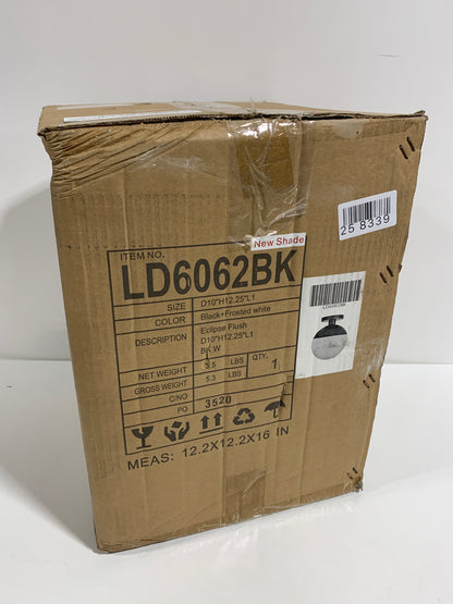 Elegant Lighting LD6066 Eclipse Single Light 10" Wide Semi-Flush Globe