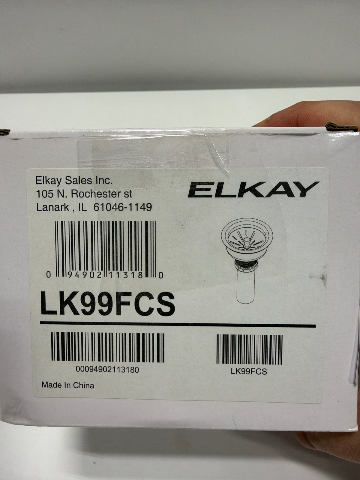Elkay LK99FC 3-1/2" Drain Kit for Elkay Fireclay Sinks Satin Sink