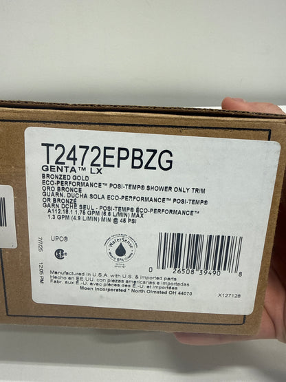 Scratch Genta LX Posi-Temp Pressure Balancing Eco-Performance Modern Shower Only Trim, Valve Required, Bronzed Gold