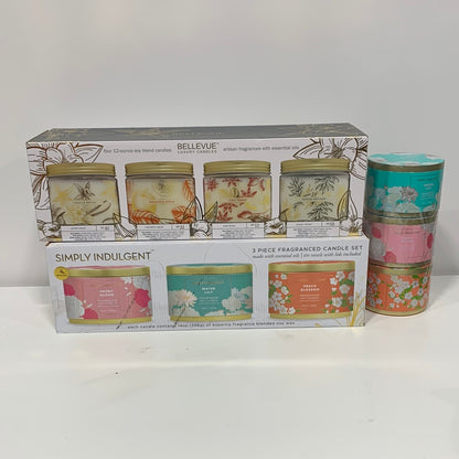 Simply Indulgent bellevue 10 Piece Fragranced Candle Lot