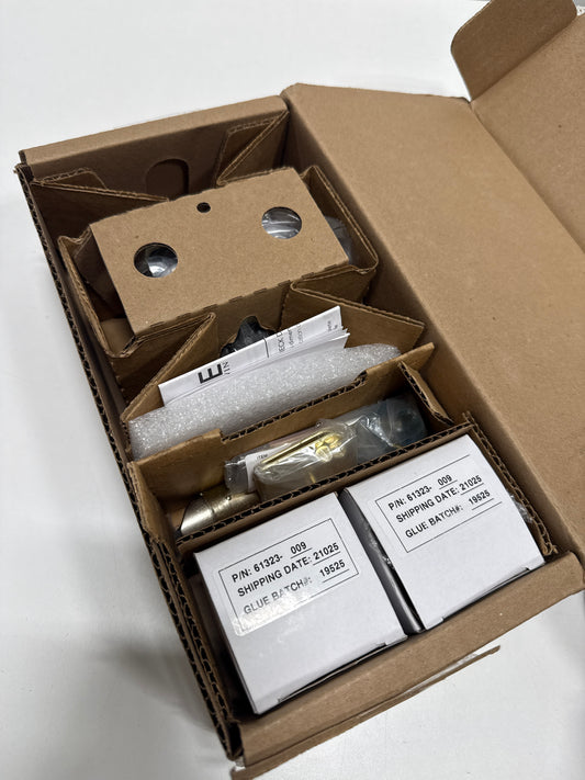 Baldwin PS.CRY.TAR Crystal Passage Door Knob with Arch Rose Lifetime Satin Brass