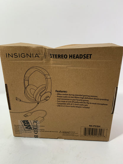 Insignia - Stereo Headset for Steam Deck, Steam Deck OLED & PC Gaming - Black