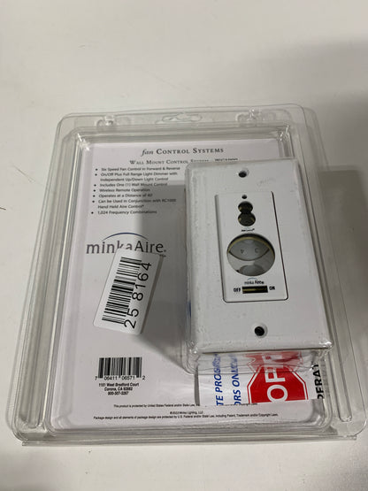 MinkaAire WC1000 Wall Control for Six Speed DC Ceiling Fan White