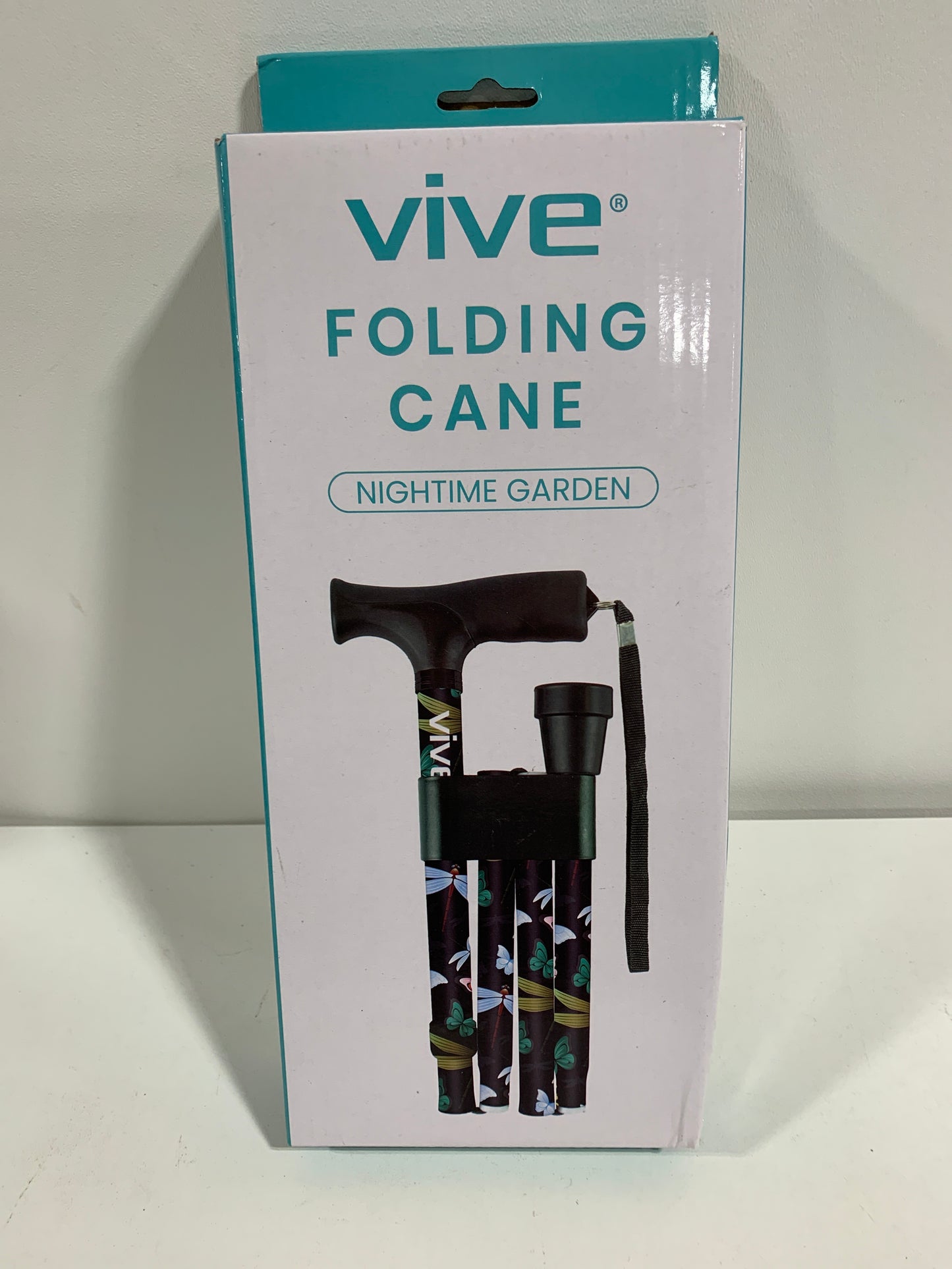 Vive Folding Cane - Foldable Walking for Men, Women Fold-up, Collapsible, Lightweight, Adjustable, Portable Hand Stick Balancing Mobility Aid Sleek