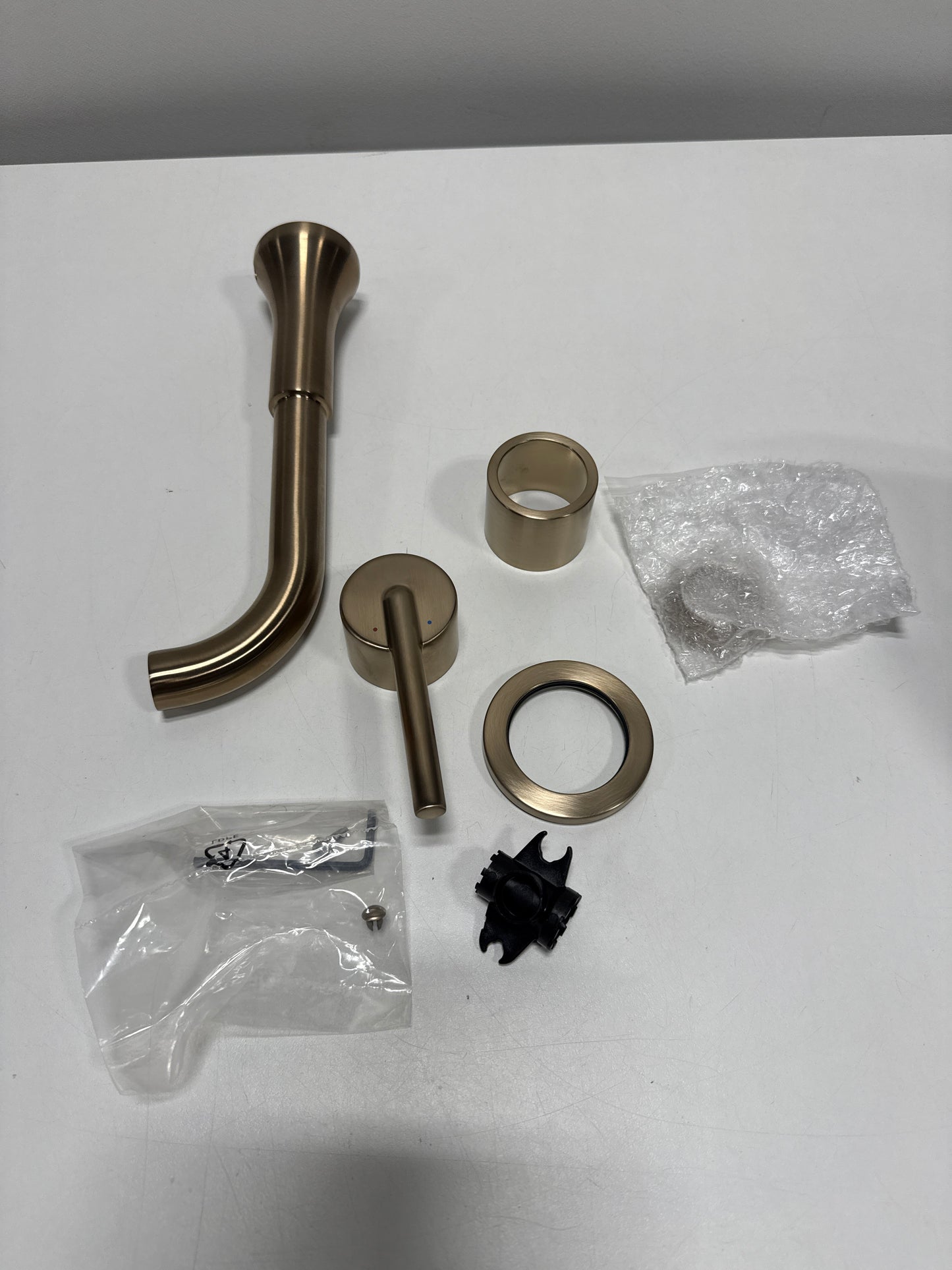 Delta Trinsic Single Handle Wall-Mount Bathroom Faucet Trim in Champagne Bronze (Valve Not Included) T3559LF-CZWL