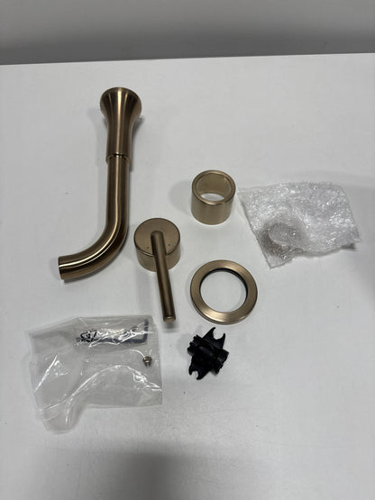 Delta Trinsic Single Handle Wall-Mount Bathroom Faucet Trim in Champagne Bronze (Valve Not Included) T3559LF-CZWL
