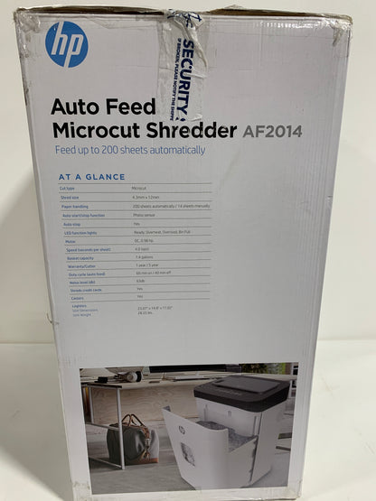 HP - 14 Sheet Microcut Paper Shredder AF2014