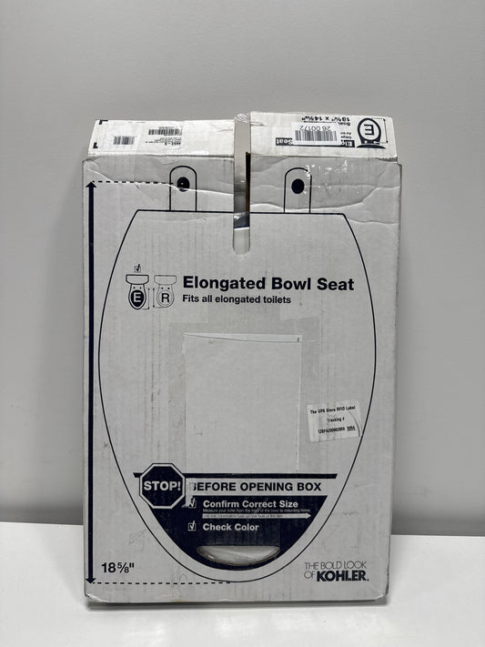 Kohler K-4652 Lustra Q2 Elongated Closed-Front Toilet Seat with Quick-Release and Quick-Attach Hinges